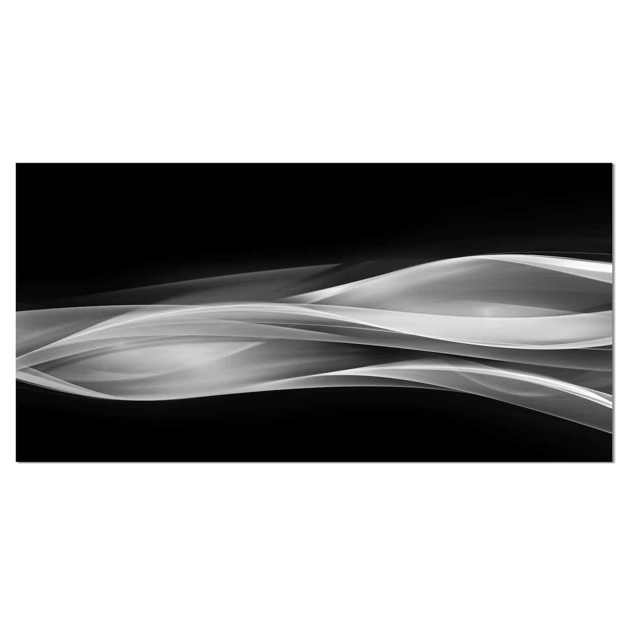 Designart - Glittering Silver Pattern - Abstract Canvas art print